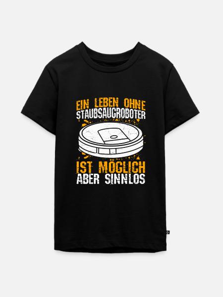 Staubsaugroboter Staubsauger Roboter - Teenager Premium Bio T-Shirt - Schwarz