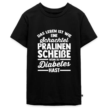 Diabetes Diabetiker - Teenager Premium Bio T-Shirt - Schwarz - Vorne - AI Model Teenager Male light (155cm)