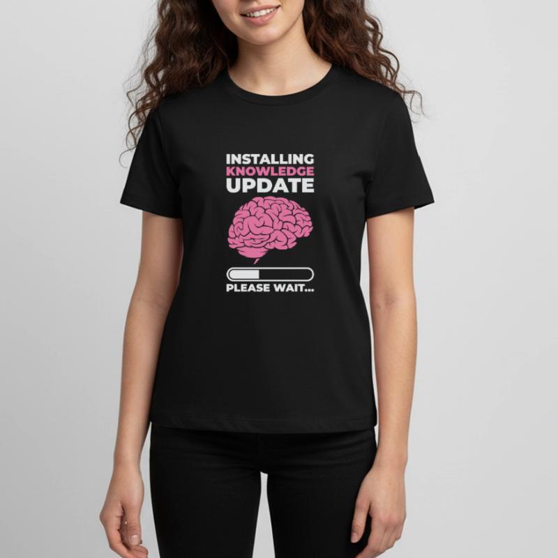 Installing Knowledge Update Student Brain Loading Teenager Premium Organic T-Shirt