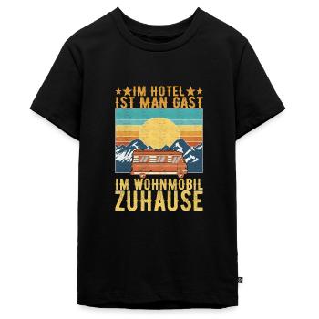 Camping Wohnmobil - Teenager Premium Bio T-Shirt - Schwarz - Vorne - AI Model Teenager Male light (155cm)