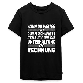 Böser Zynischer Spruch Lustiges Klugscheißer - Teenager Premium Bio T-Shirt - Schwarz - Vorne - AI Model Teenager Male light (155cm)
