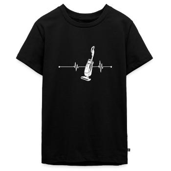 Staubsauger Herzschlag - Teenager Premium Bio T-Shirt - Schwarz - Vorne - AI Model Teenager Male light (155cm)
