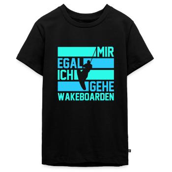 Wakeboarder Wakeboard Wakeboarding - Teenager Premium Bio T-Shirt - Schwarz - Vorne - AI Model Teenager Male light (155cm)