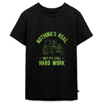 Farming Games Simulation Video Games Simulator - Teenager Premium Organic T-Shirt - black - Front - AI Model Teenager Male light (155cm)