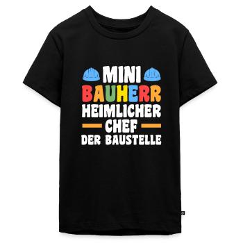 Bauherr - Teenager Premium Bio T-Shirt - Schwarz - Vorne - AI Model Teenager Male light (155cm)