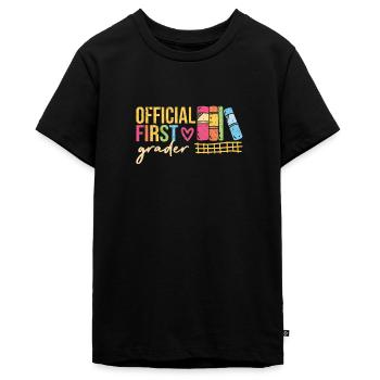 Élève officiel de première année 1. Retour à l’école - T-shirt Premium bio Ado - noir - Devant - AI Model Teenager Male light (155cm)