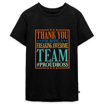Thank You For Being A Freaking Awesome Team 6 - Teenager Premium Organic T-Shirt - black - Front - AI Model Teenager Male light (155cm)