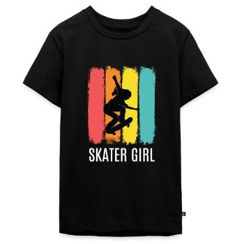 Skater Girl Skateboard Skater - Teenager Premium Bio T-Shirt - Schwarz - Vorne - AI Model Teenager Male light (155cm)