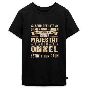 Onkel Geburtstag Onkel Sprüche Onkel Geschenke - Teenager Premium Bio T-Shirt - Schwarz - Vorne - AI Model Teenager Male light (155cm)