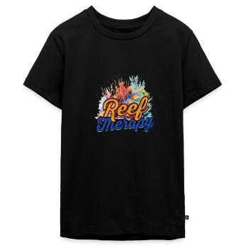 Thérapie récifal - Reef - T-shirt Premium bio Ado - noir - Devant - AI Model Teenager Male light (155cm)