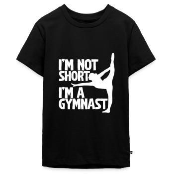 I'm Not Short, I'm A Gymnast 4 - Teenager Premium Bio T-Shirt - Schwarz - Vorne - AI Model Teenager Male light (155cm)