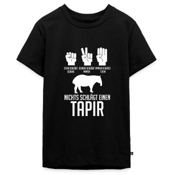 Tapir - Teenager Premium Bio T-Shirt - Schwarz - Vorne - AI Model Teenager Male light (155cm)