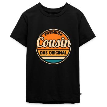 Cousins Cousin - Teenager Premium Bio T-Shirt - Schwarz - Vorne - AI Model Teenager Male light (155cm)