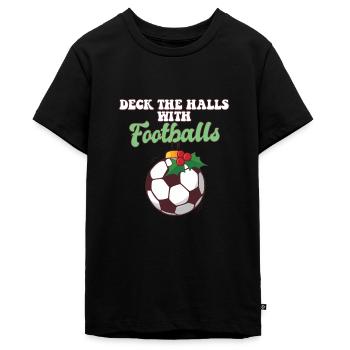Décorez les couloirs avec un entraîneur de joueur de football - T-shirt Premium bio Ado - noir - Devant - AI Model Teenager Male light (155cm)