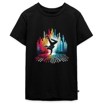 Breakdance Breakdancer Breakdance Kinder - Teenager Premium Bio T-Shirt - Schwarz - Vorne - AI Model Teenager Male light (155cm)
