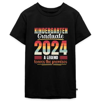 Stolzer Kindergartenabgänger 2024 - Teenager Premium Bio T-Shirt - Schwarz - Vorne - AI Model Teenager Male light (155cm)