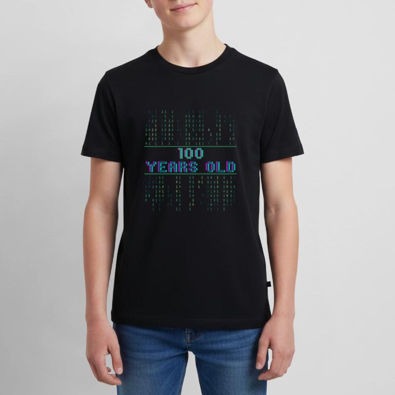 4e anniversaire 4 ans codeur de code binaire T-shirt Premium bio Ado