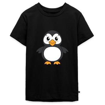 puffin - Teenager Premium Organic T-Shirt - black - Front - AI Model Teenager Male light (155cm)