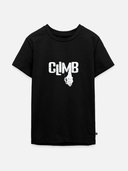 Climb Bouldern - Teenager Premium Bio T-Shirt - Schwarz