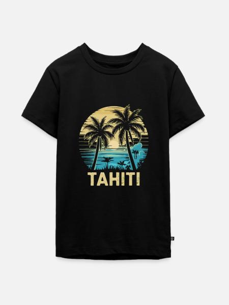 Tahiti Französisch-Polynesien - Teenager Premium Bio T-Shirt - Schwarz