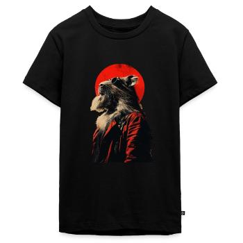 Cooles Capybara Stilvoll Kantige Kunst Japanisch - Teenager Premium Bio T-Shirt - Schwarz - Vorne - AI Model Teenager Male light (155cm)