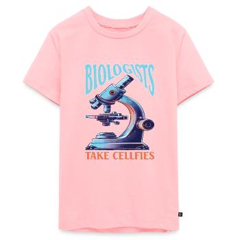 Biologists Take Cellfies - Teenager Premium Bio T-Shirt - Rosa - Vorne
