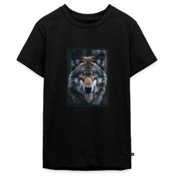 Loups Loup - T-shirt Premium bio Ado - noir - Devant - AI Model Teenager Male light (155cm)