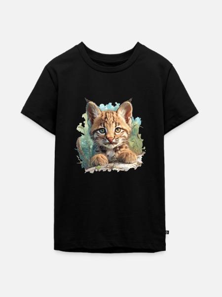 Bobcats Rotluchse Rotluchs Luchs - Teenager Premium Bio T-Shirt - Schwarz
