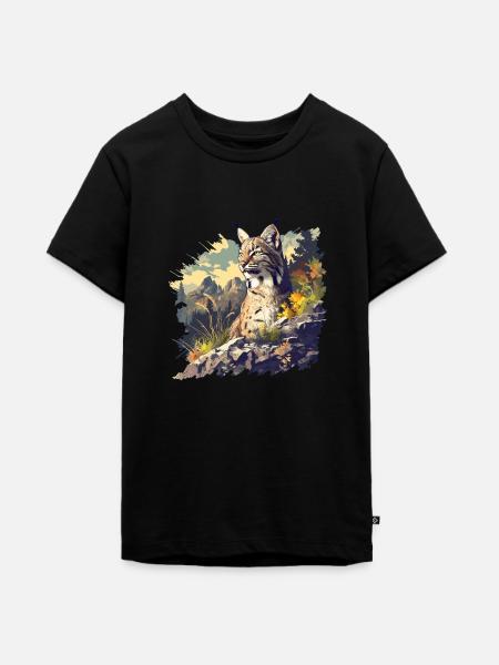 Bobcats Rotluchse Rotluchs Luchs - Teenager Premium Bio T-Shirt - Schwarz