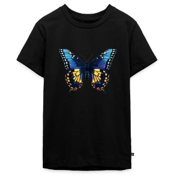 Butterfly Schmetterlinge Schmetterling - Teenager Premium Bio T-Shirt - Schwarz - Vorne - AI Model Teenager Male light (155cm)