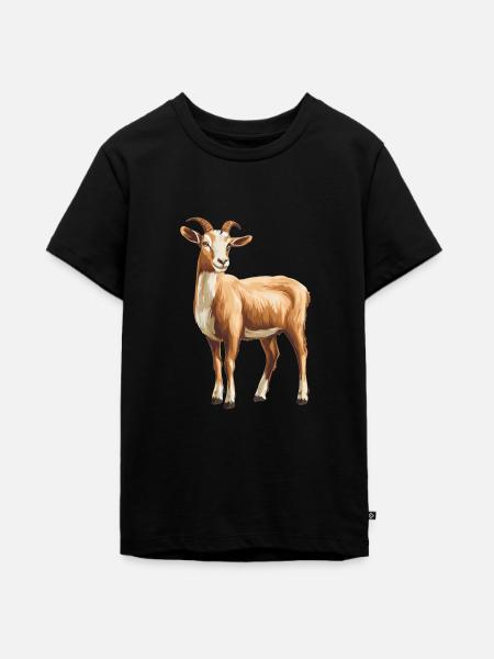 Ziegen Ziege - Teenager Premium Bio T-Shirt - Schwarz