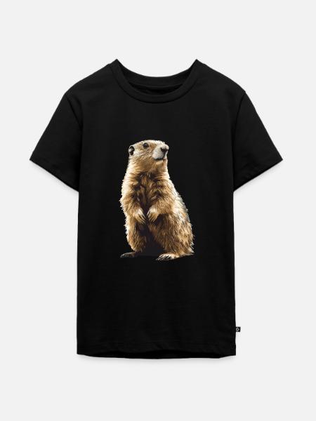 Murmeltiere Murmeltier - Teenager Premium Bio T-Shirt - Schwarz
