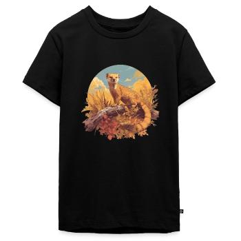 Mongoose's Mongoose - Teenager Premium Organic T-Shirt - black - Front - AI Model Teenager Male light (155cm)
