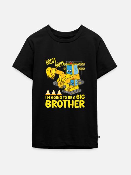 Gravemaskine Barn Klar Til At Blive Storebror - Teenager Premium økologisk T-shirt - sort