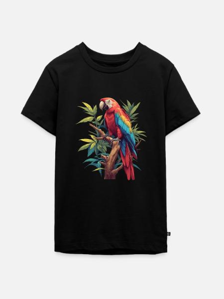 Papageie Papagei - Teenager Premium Bio T-Shirt - Schwarz