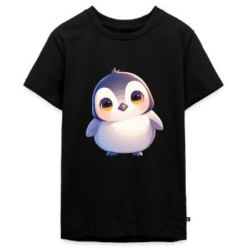 Penguins Penguin - Teenager Premium Organic T-Shirt - black - Front - AI Model Teenager Male light (155cm)