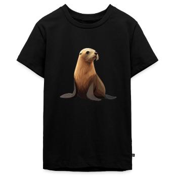 Lions de mer Lion de mer - T-shirt Premium bio Ado - noir - Devant - AI Model Teenager Male light (155cm)