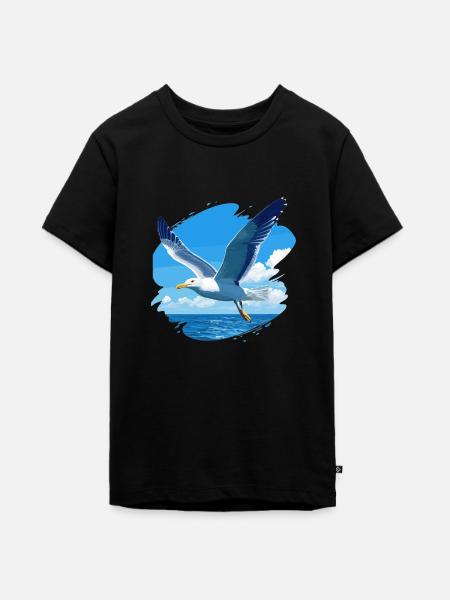 Möwen Möwe - Teenager Premium Bio T-Shirt - Schwarz