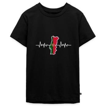Portugal - Teenager Premium Bio T-Shirt - Schwarz - Vorne - AI Model Teenager Male light (155cm)