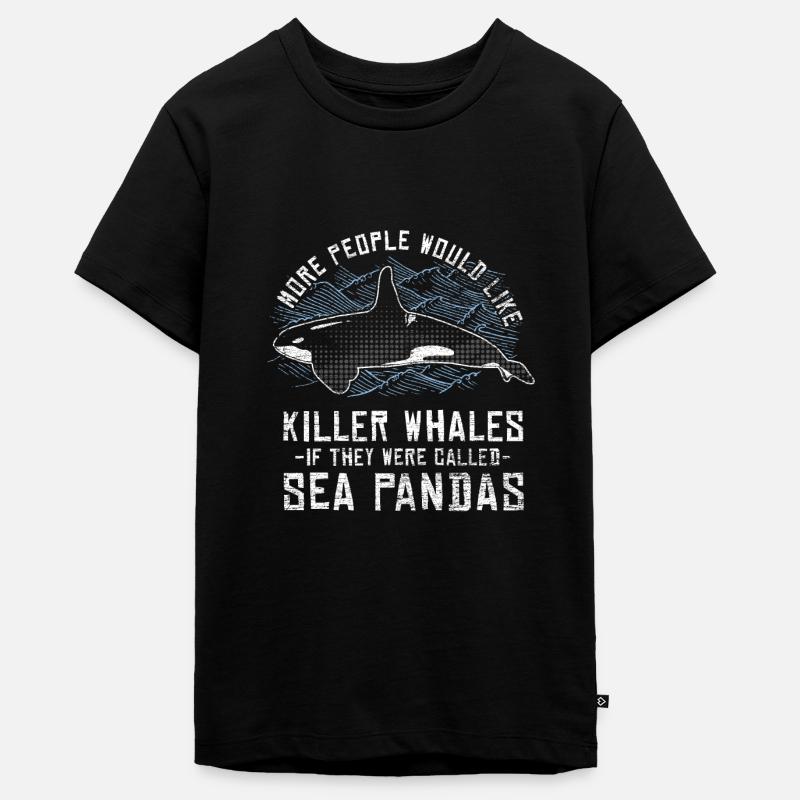 Killer whale orca fish eau de mer cadeau - T-shirt Premium bio Ado - noir