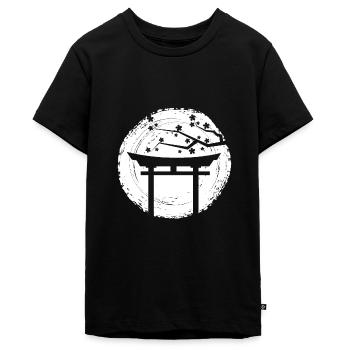 japanese temple japan vintage gift - Teenager Premium Organic T-Shirt - black - Front - AI Model Teenager Male light (155cm)