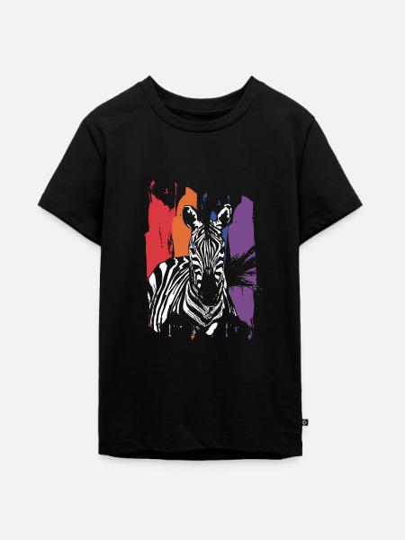 Zebra - Teenager Premium Bio T-Shirt - Schwarz