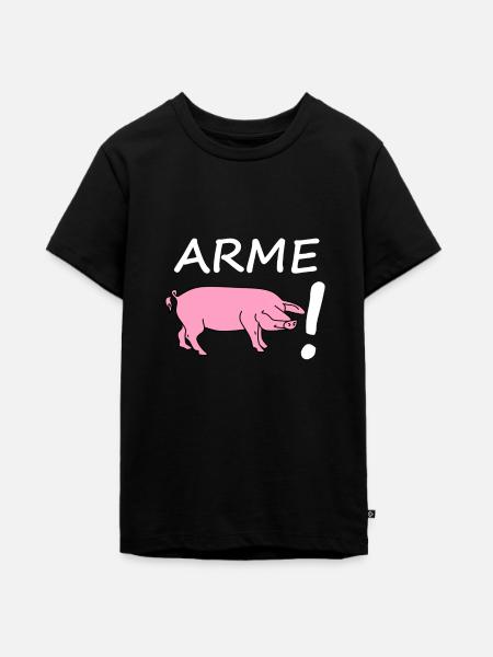 Arme sau - Teenager Premium Bio T-Shirt - Schwarz