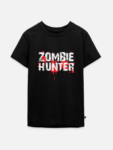 Zombie Hunter - Teenager Premium Bio T-Shirt - Schwarz