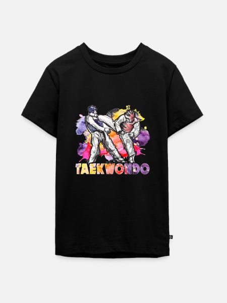 Taekwondo Taekwondo Bunt - Teenager Premium Bio T-Shirt - Schwarz