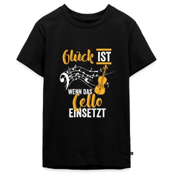 Cello Konzert - Teenager Premium Bio T-Shirt - Schwarz - Vorne - AI Model Teenager Male light (155cm)