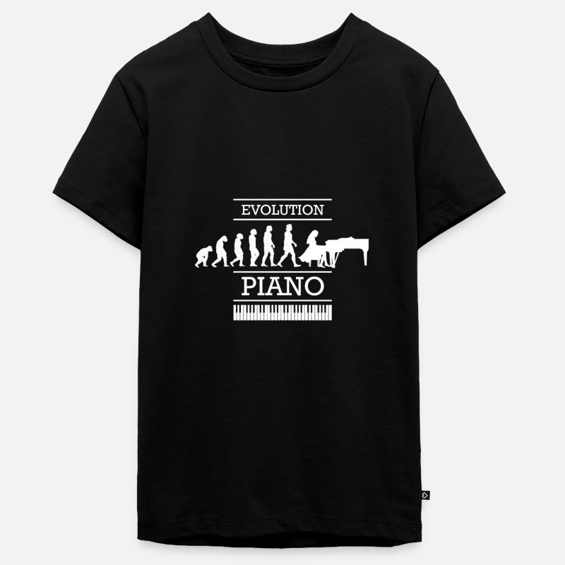 Piano Evolution - T-shirt Premium bio Ado - noir
