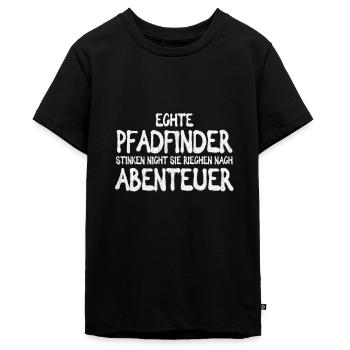 echte Pfadfinder stinken nicht Wanderer Natur - Teenager Premium Bio T-Shirt - Schwarz - Vorne - AI Model Teenager Male light (155cm)