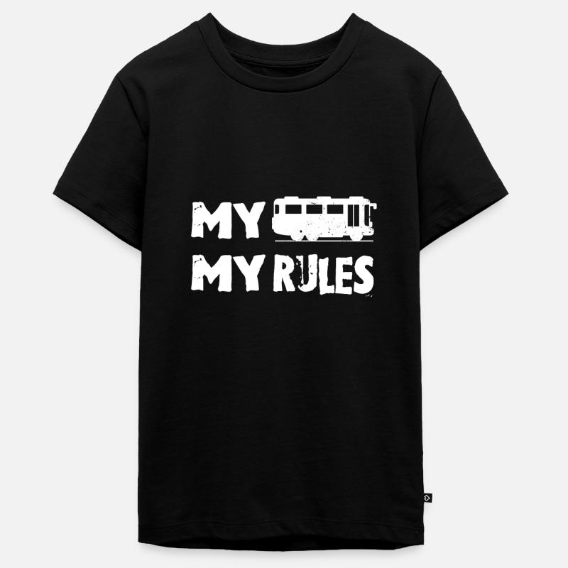Mon bus, mes règles - T-shirt Premium bio Ado - noir