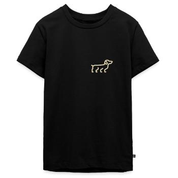 niedlicher Dackel - Teenager Premium Bio T-Shirt - Schwarz - Vorne - AI Model Teenager Male light (155cm)